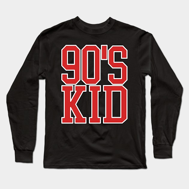 90's Kid Funny Vintage Costume Long Sleeve T-Shirt by Firesquare